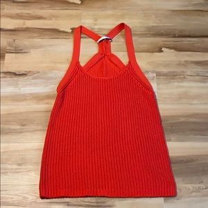 Trina Turk Red Racer Back Tank Size Large